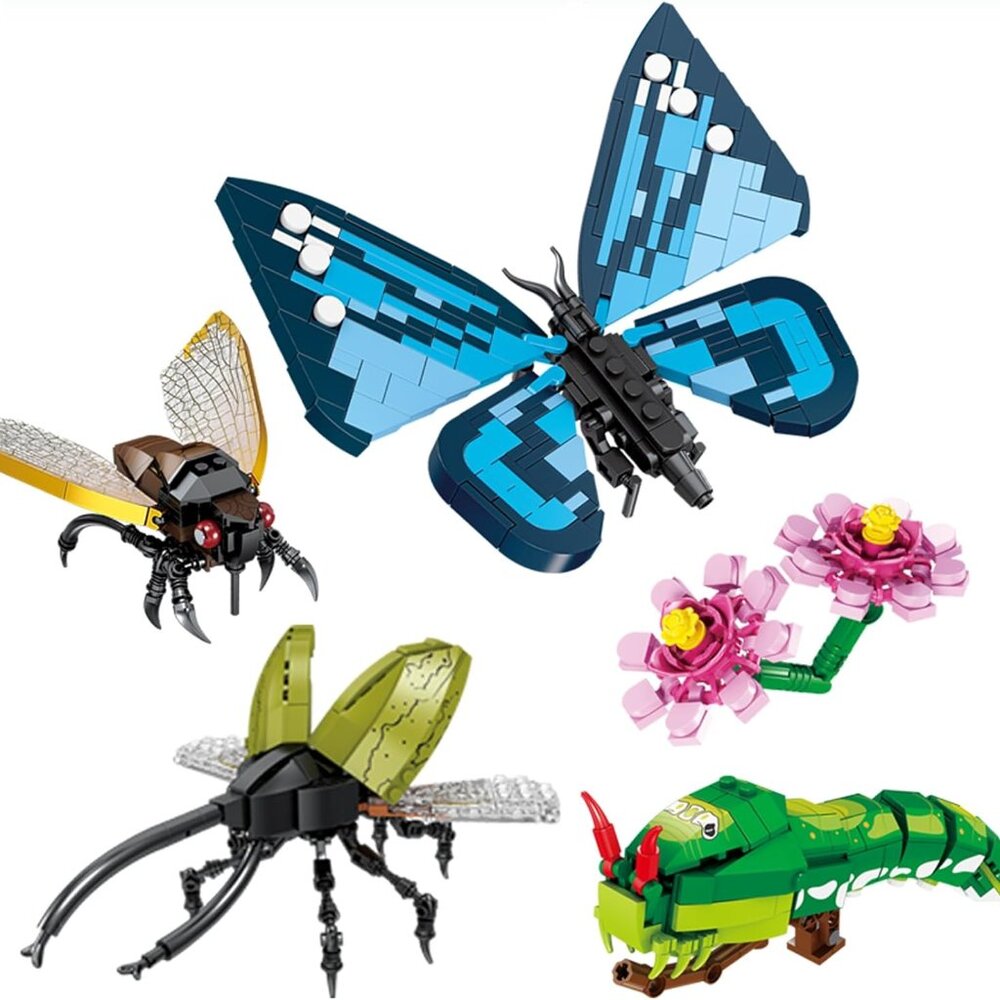Insects Building Set for Adults Kids,The Insect Collection Building Toys,Bug Dis